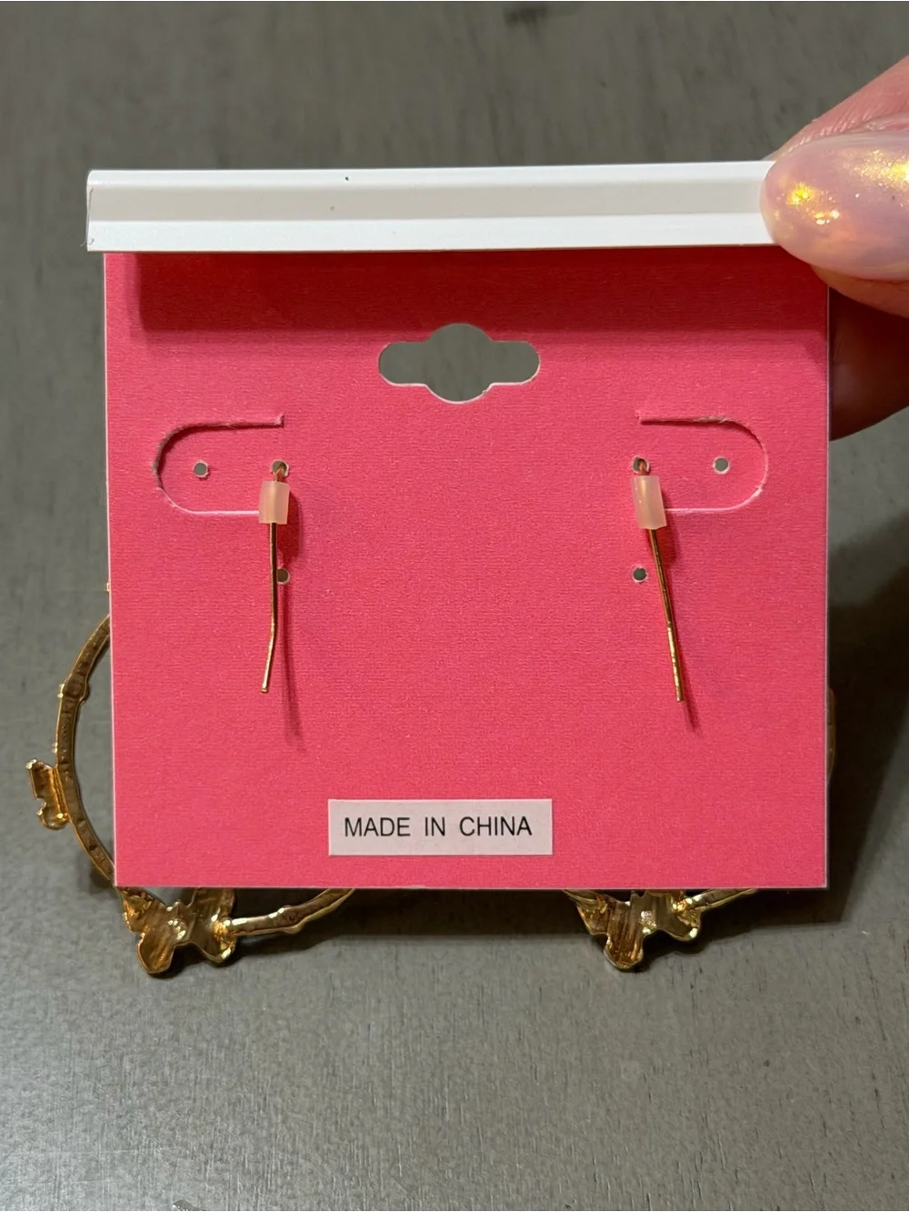 Isaac Mizrahi Gold Butterfly Hoop Earrings with Crystal Accents